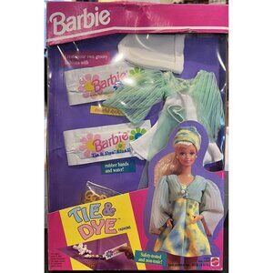 Vintage 1993 Mattel Barbie “Tie & Dye Fashions- Blue & Yellow” #11280 NIP